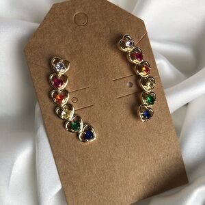 18K Gold-Filled Pride Heart Ear Climber